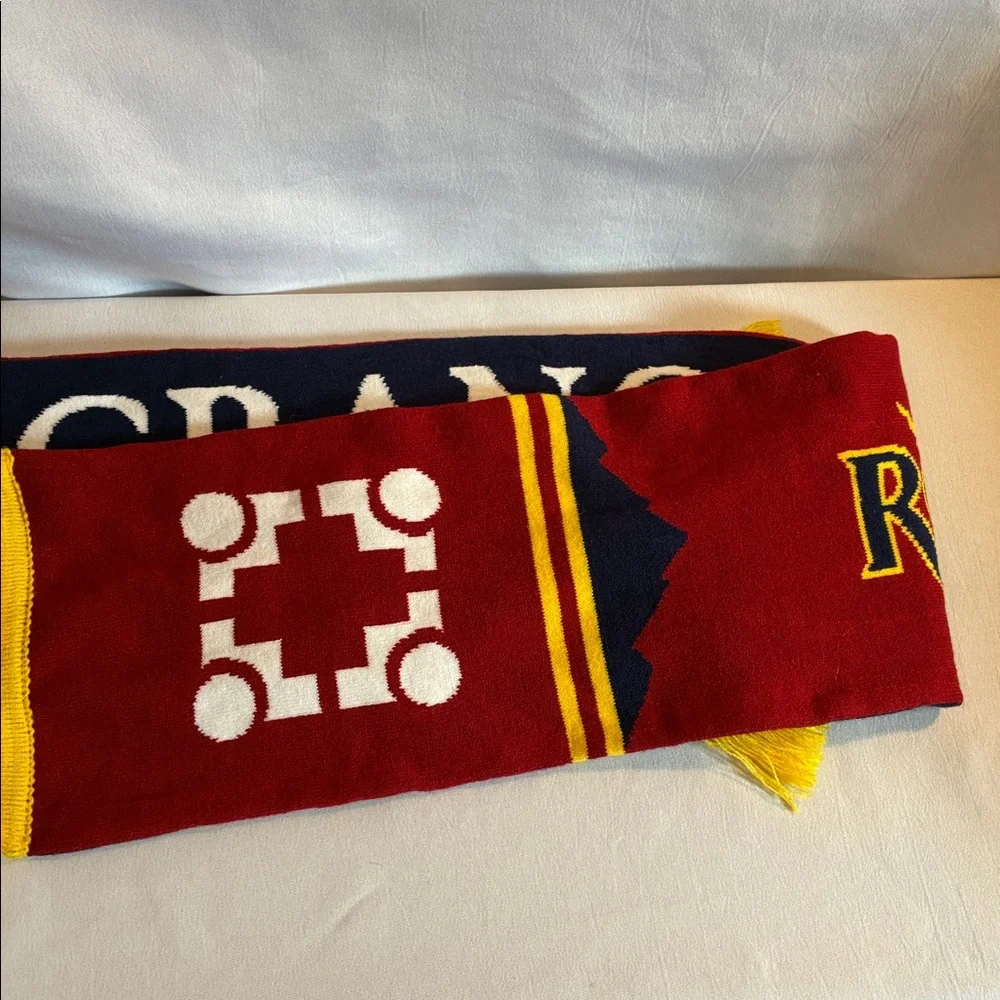 MLS REAL Salt Lake Burgundy yellow navy blue Soccer fan game knit winter scarf